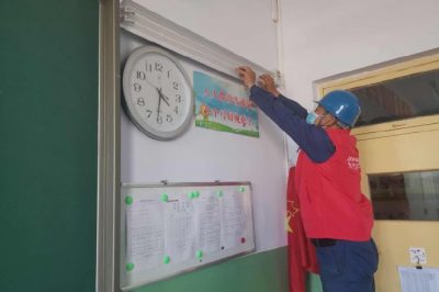 對教職工開展安全教育宣傳，助力學校做好開學準備工作