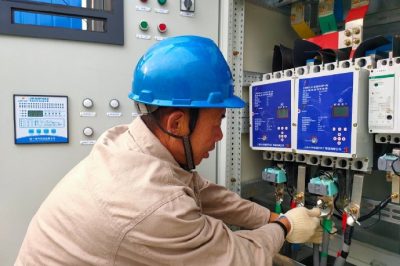 進行下莊#2新臺區(qū)分割及電纜敷設工作